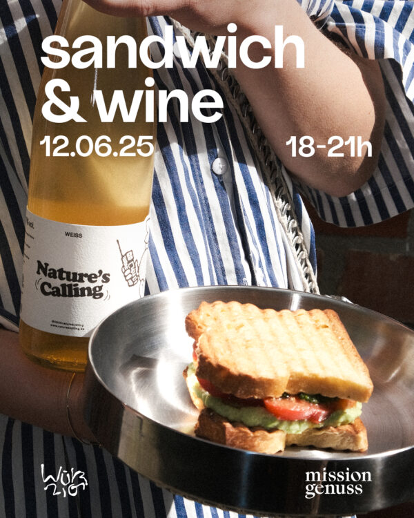 sandwich & wine am 12.06